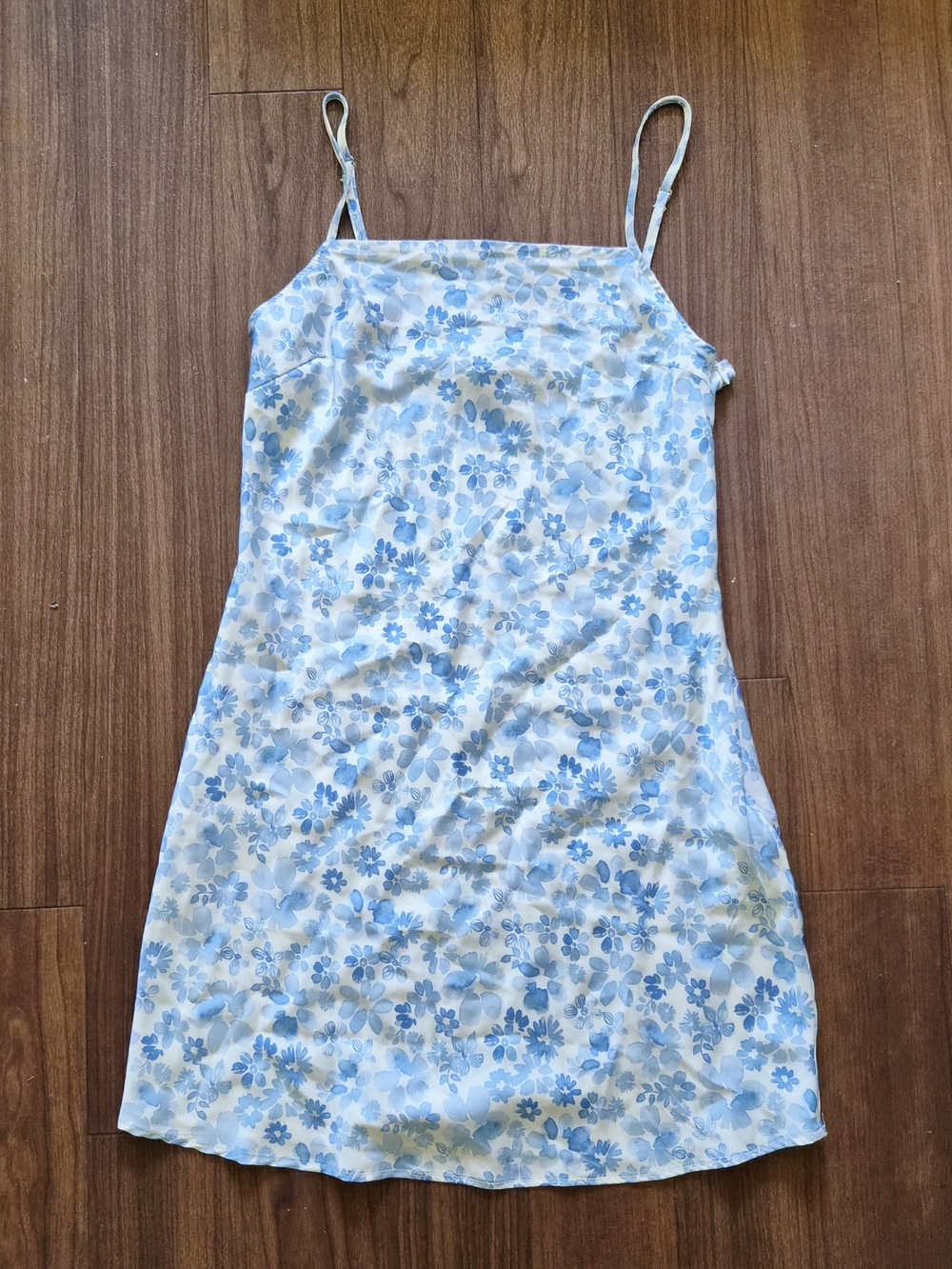 Forever 21 Light Blue Floral Slip Dress